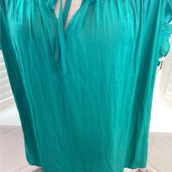 JOIE GREEN RUFFLE BLOUSE SIZE 3X 1298 - Picture 5 of 7
